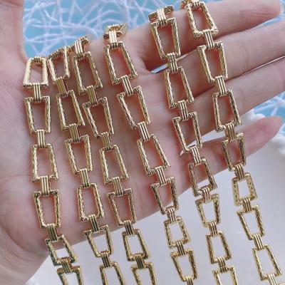 China BD-B2638 fashion simple design easy diy 18K link chain plated fine gold chain jewelry for jewelry making for sale