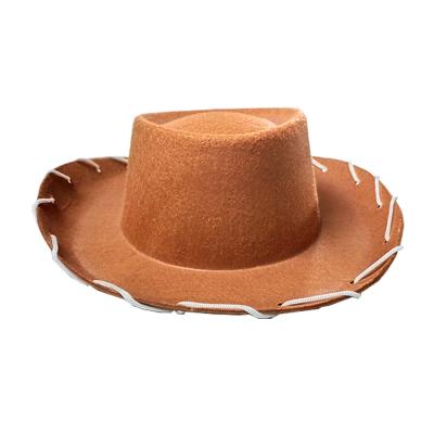 China Wholesale High Quality Casual Cowboy Hats Brim Sombreros Hat For Kids for sale