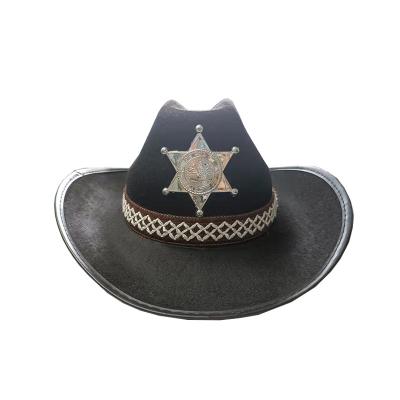 China Fashion Gentleman Holiday Costume Party Customize Kids Western Cowboy Hats and Adult Male Cowboy Hat for sale