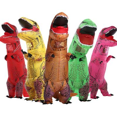 China Wholesale Halloween Inflatable Dinosaur Clothes Tyrannosaurus Rex Seats Children Adult Cartoon Inflatable Clothes Customized for sale