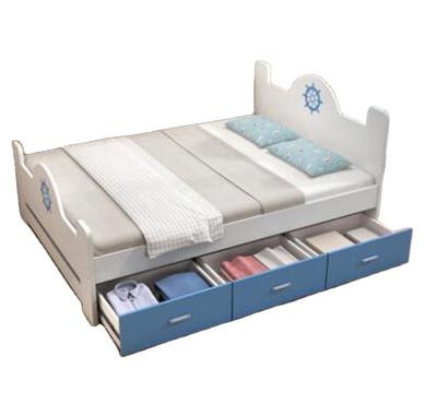 China Beautiful Color Combination Bedroom Furniture Environmental Material Children's Bed for sale