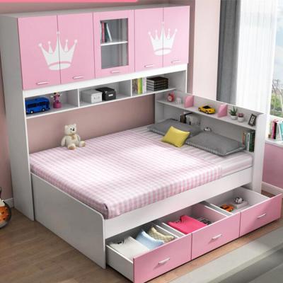 China Modern Pink Children's Princess Bed Girls Bedroom Furniture Wooden Children's Bed Bed Environmental Materials for sale