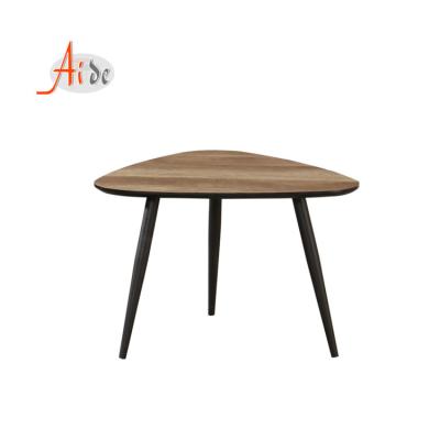 China Easily compile custom fashion shape specifications teak root triangular retro coffee table for sale