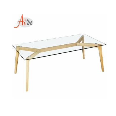 China Langfang contemporary glass center tables designs furniture living room coffee table eco-friendly for sale cheap for sale