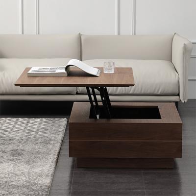 China 2021 extendable modern living room furniture multifunctional lift up height adjust coffee table for sale