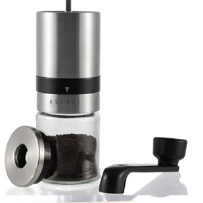 China Car Commercial Mini Coffee Grinders Manual Espresso Coffee Burr Stainless Steel Hand Crank Ceramic Coffee Grinder for sale