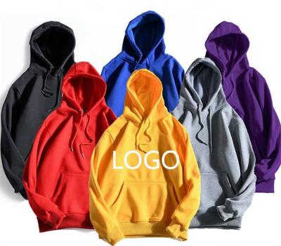 China Anti-wrinkle sales high quality men's custom logo simple blank hoodie fleece lined sweatshirt wholesales for sale