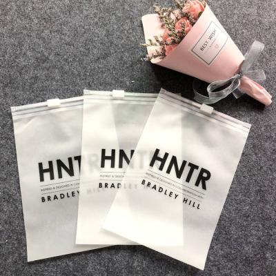 China Recyclable Wholesale Biodegradable Frosted Plastic Bikini Tote Bag PVC Zipper Bag With Logo for sale