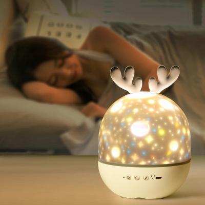 China New-designed new musical projection lamp with planet birthday cake ocean projector movies rabbit star light for bedroom for sale