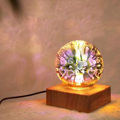 China New-designed 3d Firework Starry Sky Love Led Bedroom Bedside Atmosphere Table Lamp USB Decoration Night Light Colorful Fill Light for sale