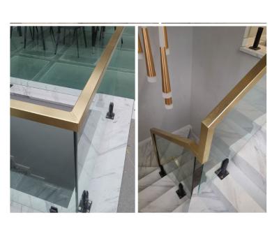 China Contemporary Safety Railing Pipe Balcony Railing Trims Pipe Gold Staircase Stainless Steel Fence Trims for sale