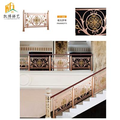 China Contemporary Customized Luxury Safety Stair Railings Modern Design Metal Stair Railings for sale