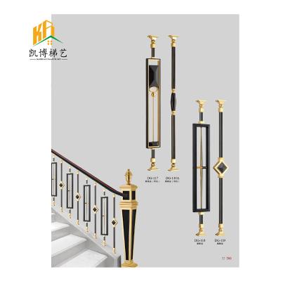 China Factory wholesale modern contemporary metal stair railing/hot-selling stair glass balustrade/stainless steel wood balustrade for sale