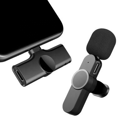 China 2021 NEW K8 Lavalier Wireless Microphone Lapel Clip MIC For iPhone Android Phone Support Multi-Channel Realtime Mixing for sale