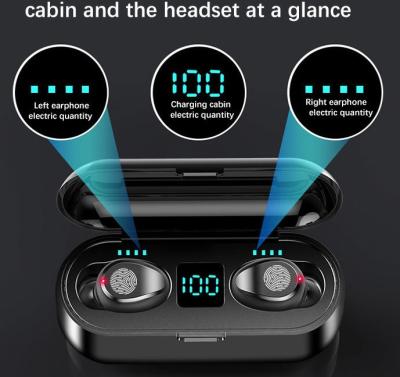 China TWS Touch Wireless Headset (True Wireless Stereo) F9 TWS IPX7 Waterproof Phone De Ouvido Audifono BT Earbuds As for Phone Holder for sale