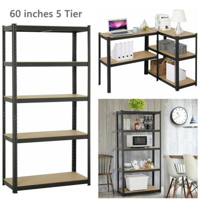 China Corrosion Protection Durable Galvanized Steel Boltless Slotted Angle Shelving Powder Coated Store Shelves Storage Racks for sale