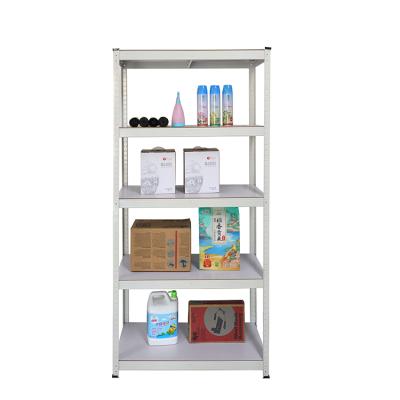 China Corrosion Protection Solid Boltless Rivet Rack Commercial Galvanized White Shelving Rack Toko for sale