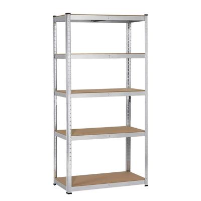 China Corrosion Protection 5 Tiers / Heavy Duty Galvanized Layer 120x40x180 Metal Slotted Rotating Storage Shelving Rack / Racking for sale