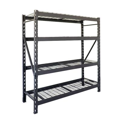 China Corrosion Protection Warehouse Storage Heavy Duty Wire Mold Rack Besi Welded Steel Shelving For Garage for sale