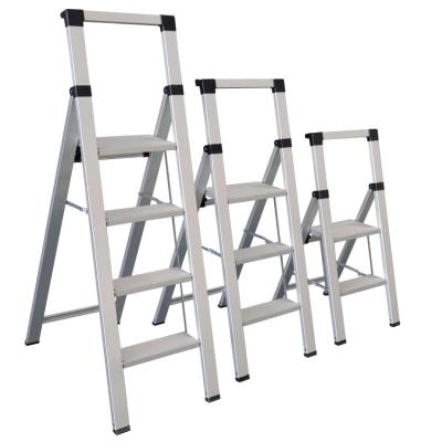 China Folding Ladders Factory Price Adjustable New Design Lightweight Ultrathin Single Side Aluminum Step Ladder for sale