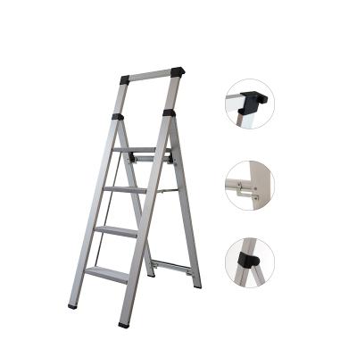 China Easy Folding Folding Ladders 4 Steps Aluminum Safety Ladder For Household for sale