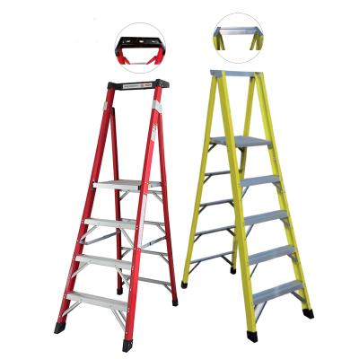 China Folding Ladders Lightweight 3m Combination Fiberglass Ladder With Platform for sale