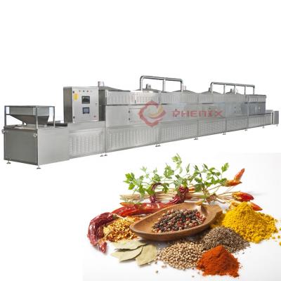 China Medicine Processing Industrial Spices Seasoning Red Pepper Turmeric Chilli Powder Microwave Dryer Sterilization Drying Machine for sale