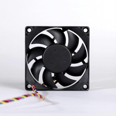 China Split/Single Deep Silence 12V PWM PC Case Fan 3 Pin Sever Computer Cooling Fan New Arrival 70*70*15MM for sale