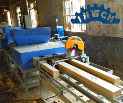 China Six Head Hydraulic Wood Shavings Pallet Feet Extruding Machinery for sale