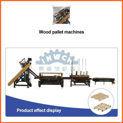 China Four Way Entry Pneumatic Wooden Pallet Nailing Line with Adjustable Size for sale