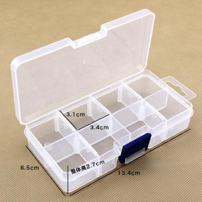 China 1PCS PP Viable Plastic 8 Compartments Transparent Adjustable Electronic Components Storage Box Beads Box for sale