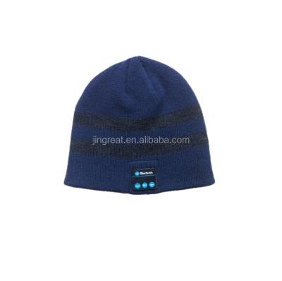 China JOINT fashion decorate acrylic beanie knit&bluetooth beanie hat with earphone for sale