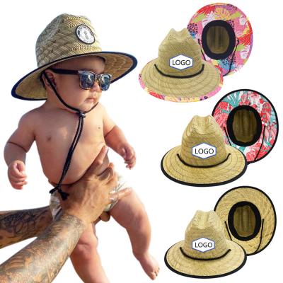 China Styles Can Be Customized 2022 Hot Sale Wholesale Natural Grass Custom Logo Children Straw Hats For Summer Weaving Kids for sale