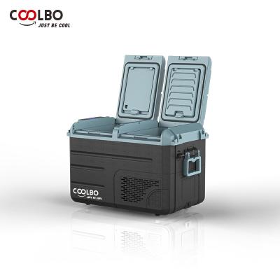 China Coolbo 12V 24V New Plastic DC Compressor Car Fridge Portable Fridge Freezer For Outdoor RV Caravan Camping for sale