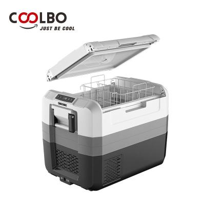 China ABS Coolbo Factory 45l 55l 65l AC 240V DC 12v Compressor Car Fridge Portable Fridge For Australian With SAA for sale