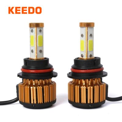 China 4sides Lighting Hot Sale Car Fog Light Motorcycle Super Bright Side High Quality 4 LED Headlight Bulbs H4 H13 16000LM 6500K for sale