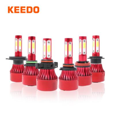 China 4sides lighting high power 4 x7 side led headlight 80w H4 led auto for car head lamp with resistor element one head lights kit for sale