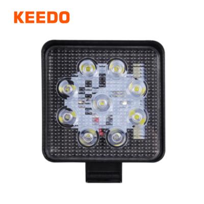 China Cheap square or round C-R-E-E 9-36v vehicle led work lights 27w with square and round size for options for sale