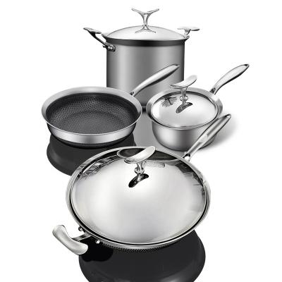 China Durable High Quality Aluminum Stick Cookware Non Sets Cookware Makers Kitchen Polishing Cookware for sale