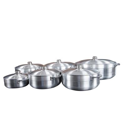 China Sustainable Cooking Pot Set Cookware Set Non Stick Soup And Stock Pots Wholesale Outlet Foil For Home Kitchen 200 Sets Double Ears OEM ODM for sale