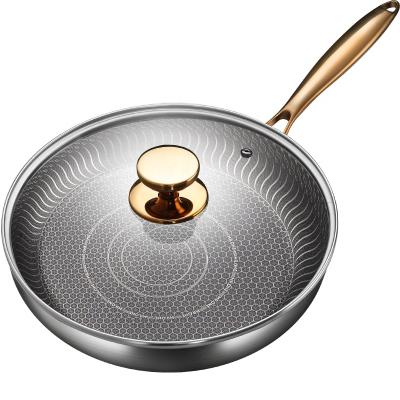 China High Quality Cheap Custom Round Frying Pan Cookware Non-Stick Pan Pre-Seasoned Wholesale Hot Contemporary Stainless Steel for sale