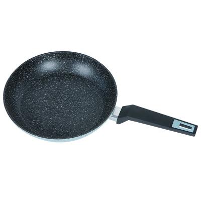 China Amazon Traditional Supplier Blue Frying Pan With Straight Glass Cover Customized Non Stick Ceramic Pan Pan Packaging Design OEM for sale