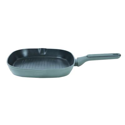 China Traditional Hot Selling Place Baking Dishes And Pans Non Stick Frying Pan With Non-slip Handle Grill Pan With Lined Bottom for sale