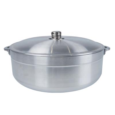 China Sale High Viable Soup and Stock Cheap Aluminum Soup Pots and Pans Sanding Finish Cooking Set Pot for sale