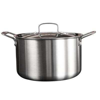 China Amazon Best Seller Viable Wholesale Pots For Cooking Set 304 Stainless Steel Stock Pots High Quality Soup And Stock Pots for sale