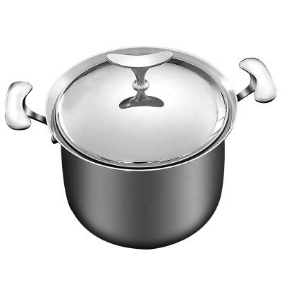 China High Quality Customized Wholesale Hot Viable Multifunctional Logo Surface Stove Stock Pot Metal Craft Stainless Steel Soup Pot for sale