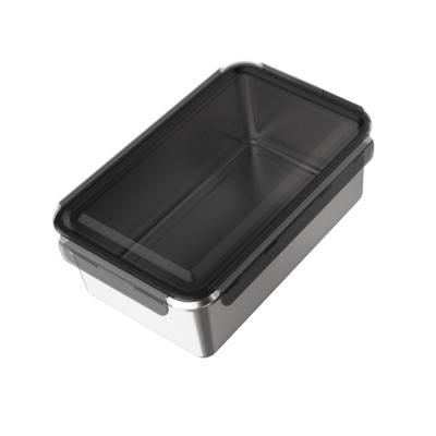 China Wholesale Microwavable Stainless Steel Crisper Wholesale 316 Medical Grade Metal Lunch Box Durable Factory Food Storage Container for sale