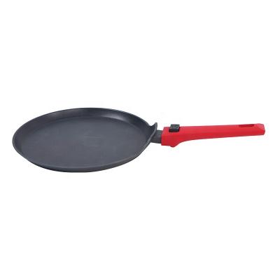 China Sustainable Household 26cm Non Stick Pancake Pan Multifunctional For Pancake Forged Aluminum Tawa Pan With Removable Handle for sale