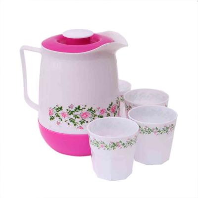 China Drinkware Sustainable Food Grade 1.2L Plastic Water Jug With Custom Printed Logo, Water Pots And Kettle for sale