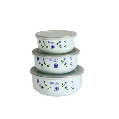 China Factory Wholesale Viable Fresh Salad Stock Yiwu Bowl Glaze Storage Refrigerator Ice Cream Bowl Set For Gift Promotion for sale